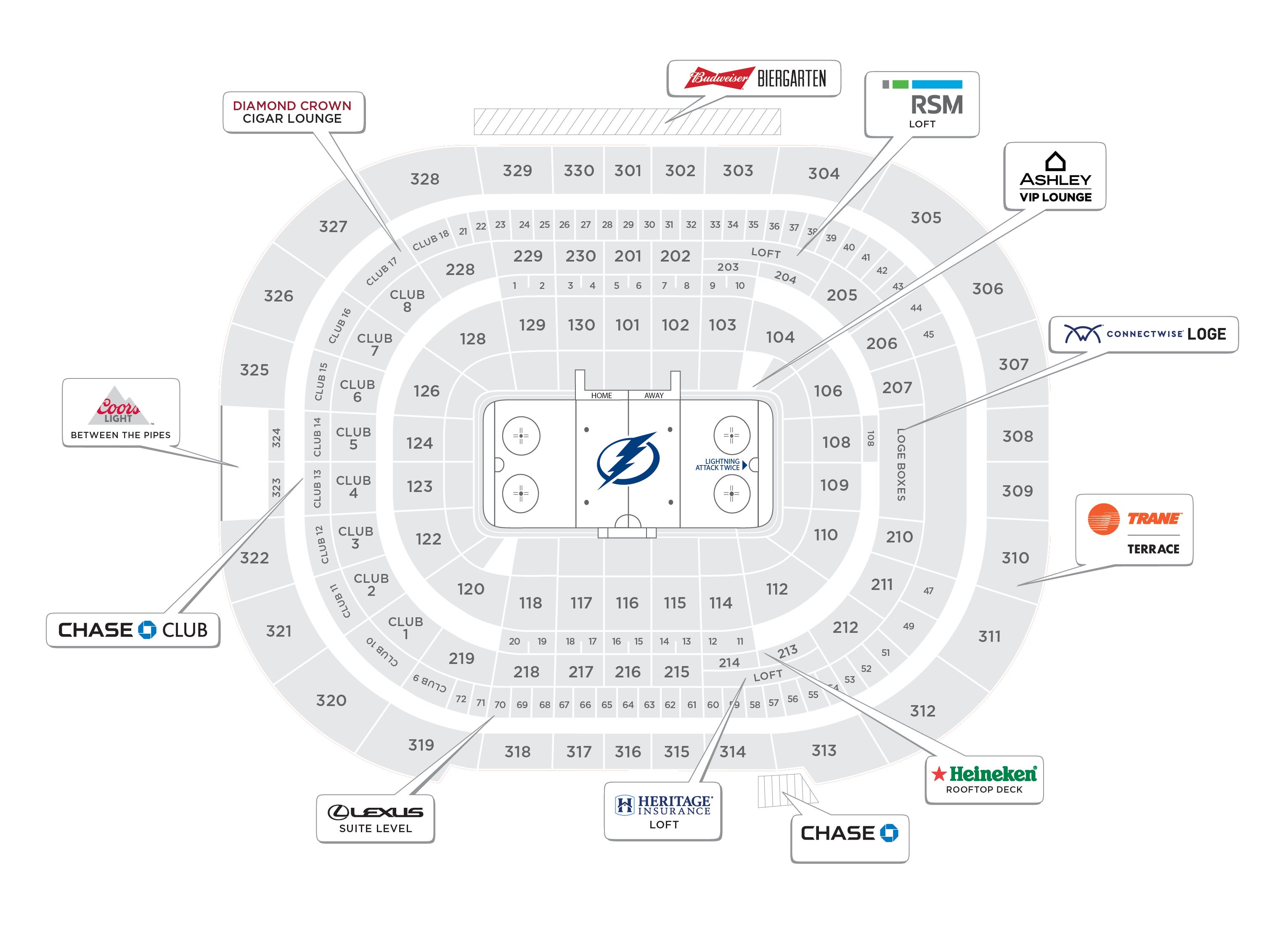 Tampa Bay Lightning Seating Chart View