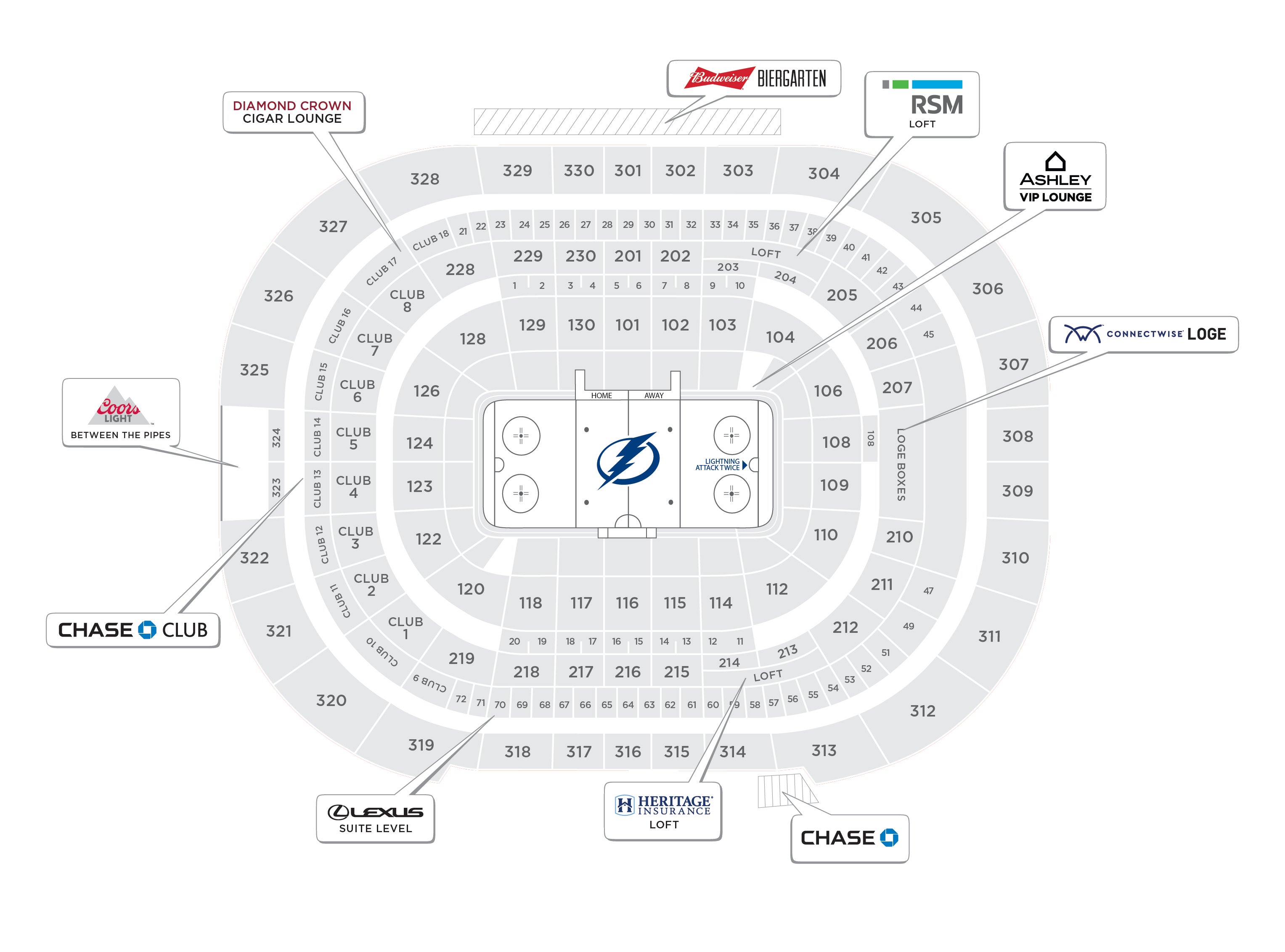 Seating Chart Amalie Arena Row N 103 PNG Image