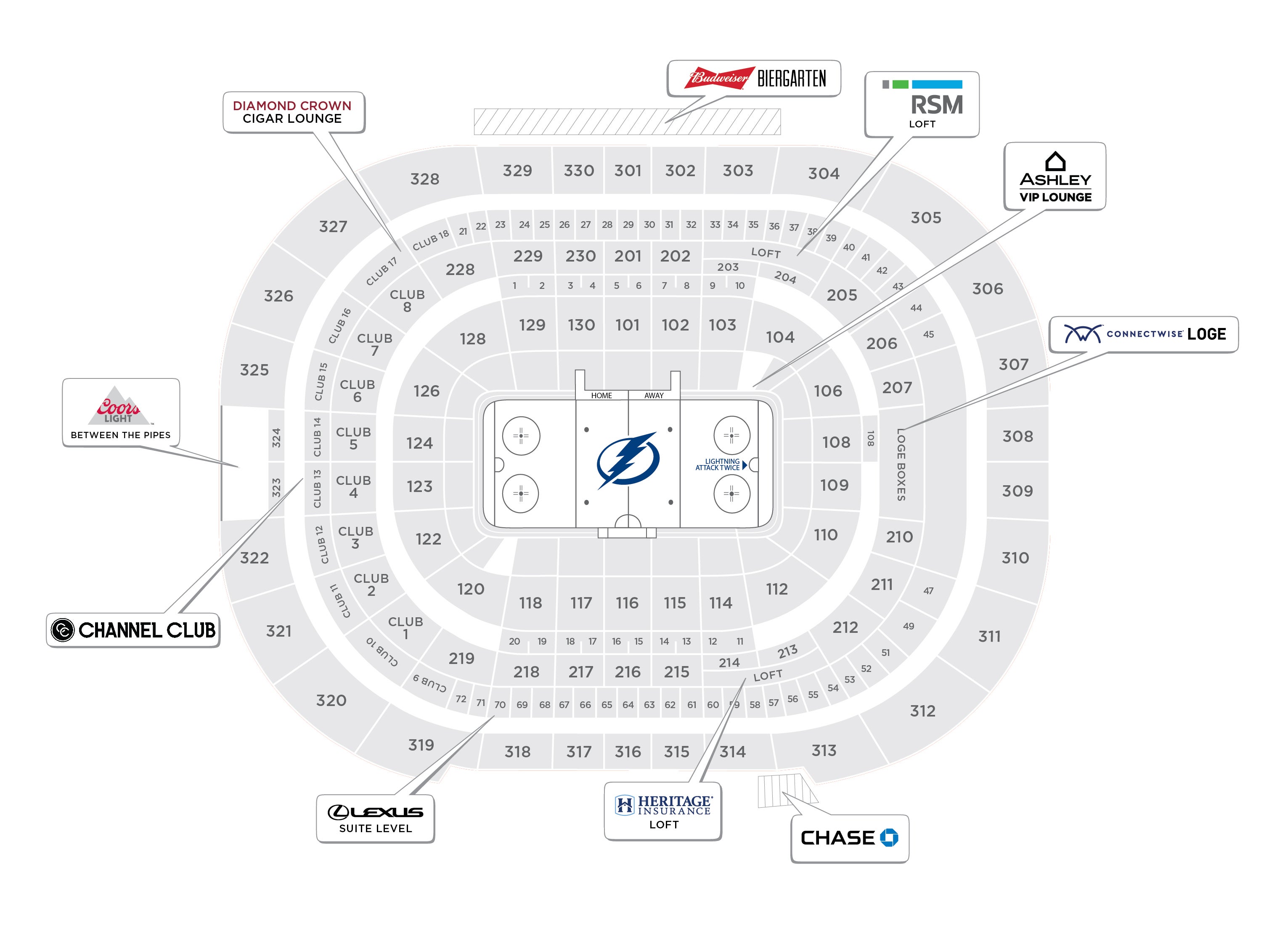 Seating Charts Amalie Arena